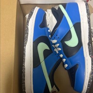 Nike Gray and White Low-Top Sneakers